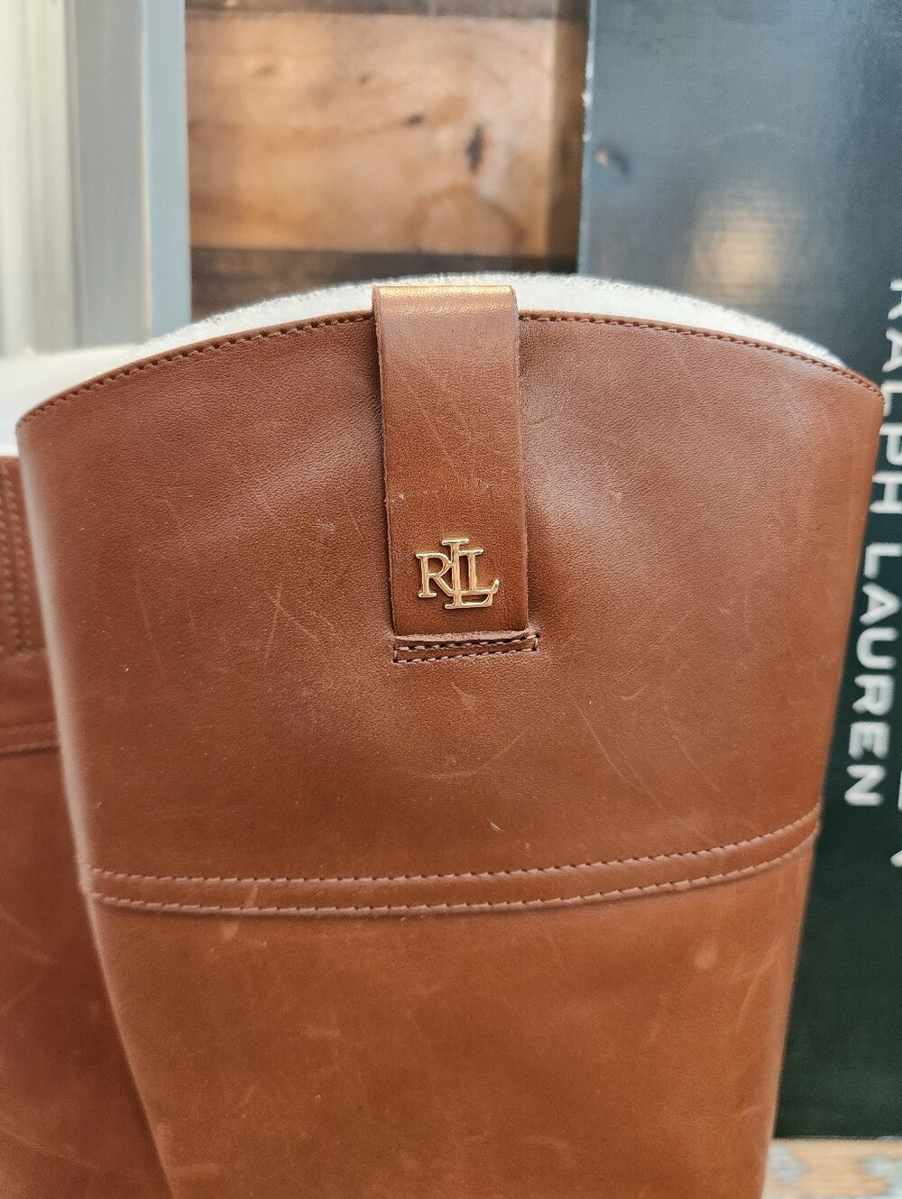 Lauren Ralph Lauren Women's Brown Leather Riding Boots - Picture 2 of 10